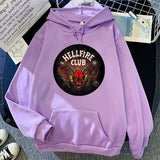 Stranger Things Hellfire Club Hoodie Stranger Things Printed Hoodie Fleece Padded Coat
