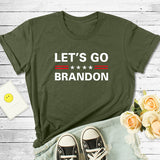 Let'S Go Brandon T Shirt Letter Print Short-Sleeve T-Shirt