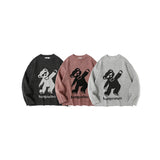 Mens Fall Outfits Autumn and Winter Bear Brocade Sweater Men and Women Loose Couple Sweater Students