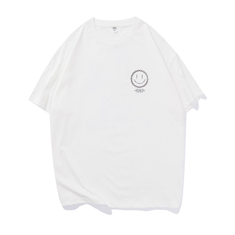 Smiley Face T Shirt Casual Sports Top