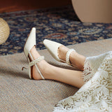 Nude Block Heel Peep Toe Sandals