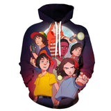 Stranger Things Hoodie 3D Digital Printing Hooded Pullover Anime Baseball Uniform Sweater