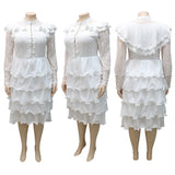 Nina Parker Black Dress Long Sleeve Cake Dress Sexy Lace Dress