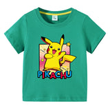 Children Pokemon Pikachu T Shirt Summer Clothing Short Sleeve T-shirt Boy