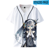 Baggy Baseball Jersey Printed Break Fashion Short Sleeve Baseball Uniform