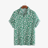 Men Hawaii Shirts Short Sleeve Printed Shirt Summer