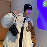 Cream Color Varsity Jacket Baseball Uniform