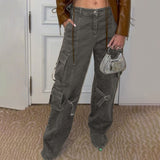 Julia Fox Low Rise Trousers Fashion Work Clothes Jeans Casual Pants