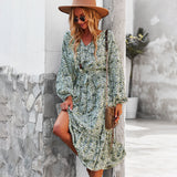 Emery Rose Dresses V-neck Sexy Large Swing Dress