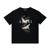 Amiri T Shirt Casual Hip Hop High Street round Neck Short Sleeve T-shirt
