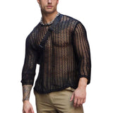 Rave Outfits Men Long Sleeve Shirt T-shirt Loose Long Sleeve Bottoming Shirt Fashion Men's Top