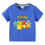 Children Pokemon Pikachu T Shirt Summer Clothing Short Sleeve T-shirt Boy Top