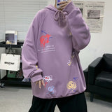 Men Sweatshirts Spring and Autumn Hong Kong Style Hooded Sweater Men Hip Hop Loose