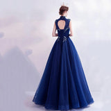 Women'S Evening Dress Ball Gown Princess Quinceanera Wedding Dresses Blue Bridal Evening Dress Host Engagement Dress Female