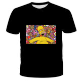 Homer Simpson Shirt Casual Summer Digital Printing Loose Short Sleeve