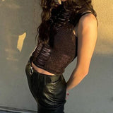 Women Rave Outfits Tops Summer Sexy Hollow Vest Camisole Hot Girl