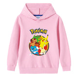 Children Pokemon Pikachu Hoodie Spring and Autumn Cotton Hooded Sweater