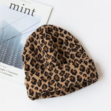 Leopard Fur Hat Autumn Winter Retro Knitted Hat