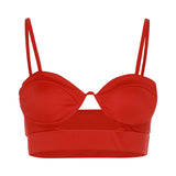 Music Festivals Rave Outfits Girls Tops Spring and Summer Women's Clothing Fashion Sexy Slim Solid Color