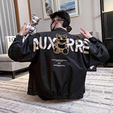 Cream Color Varsity Jacket Spring and Autumn Coat Men's Baseball Uniform Male