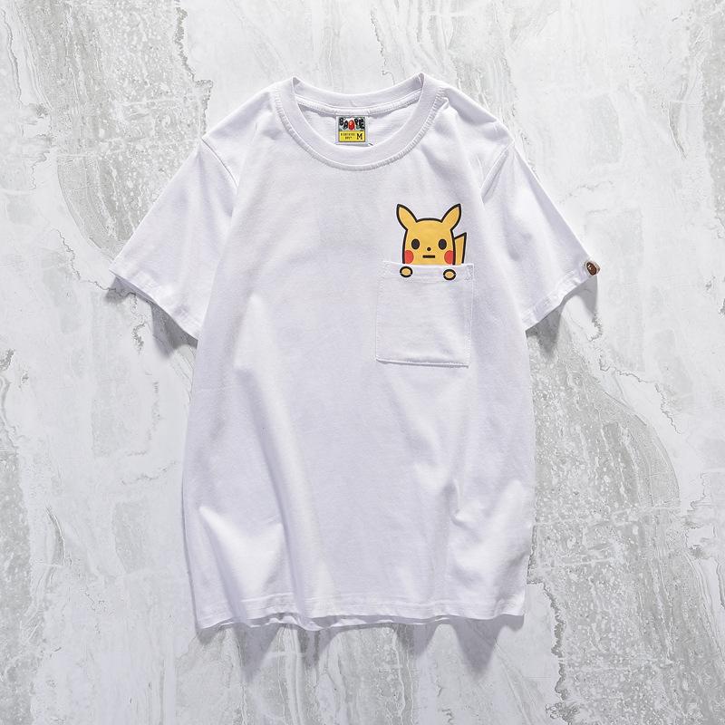 Shark Print T Shirt Summer Casual Cartoon Anime Pullover Short Sleeve Round Neck T-Shirt