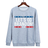 Let'S Go Brandon T Shirt Summer English Letter Crew Neck Sweater