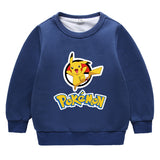 Children Pokemon Pikachu Hoodie Men's and Women's Children & Baby Baby plus Velvet Sweater