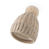 Women Winter Hats Winter Knitted Hat Solid Color Women's Fleece Wool Hat