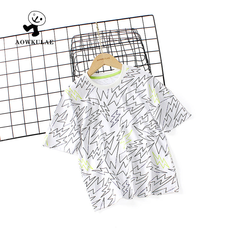 Children T Shrits Summer Boys' Short Sleeve Half Sleeve Shirt Children's T-shirt