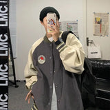 Baggy Jacket Men's and Women's Baseball Uniform for Spring and Autumn Loose Jacket