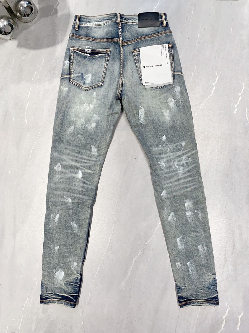 Purple Brand Jeans Paint Ripped Jeans