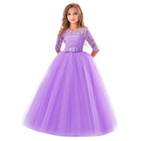 First Communion Dress Vestidos De Primera Comunion Lace Ball Gown Girl Party Princess Pageant Gown Lace Wedding Dress