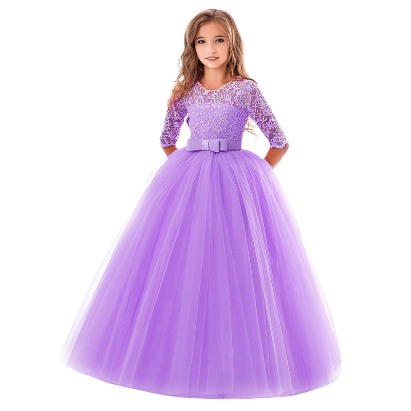 First Communion Dress Vestidos De Primera Comunion Lace Ball Gown Girl Party Princess Pageant Gown