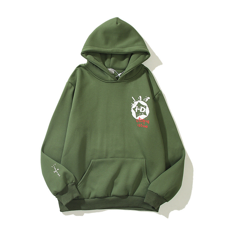 Cactus Flea Market Hoodie Fleece-Lined Hip Hop Men's and Women's Hoodie
