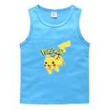 Children Pokemon Pikachu T Shirt Sweat-Absorbent Cotton Vest
