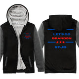 Let's Go Brandon Hoodie English Letter Short Sleeve Printed Fashion Padded Top