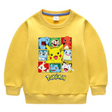 Children Pokemon Pikachu Hoodie Brushed Hoody Thickened Thermal Cotton