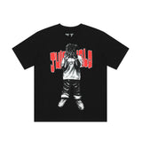 Fighting Demons Vlone T Shirt 999 Joint Character Printed Large V 3M Reflective Loose Short Sleeve T-shirt