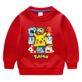 Children Pokemon Pikachu Hoodie Brushed Hoody Thickened Thermal Cotton