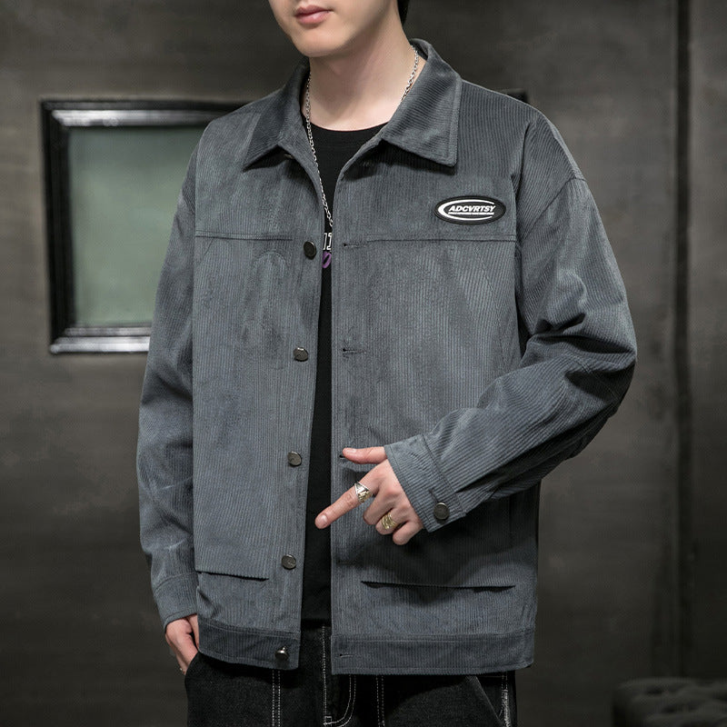 Corduroy Varsity Jacket Corduroy Coat Men's Spring/Autumn Casual Top Men's Fall Jacket Clothes