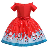 Toddler Girls Sequin Gown Dress Children's Dress Christmas Clothing Print Princess Dress