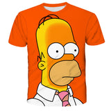 Homer Simpson Shirt Summer Men's and Women's T-shirt Short Sleeve