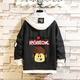 Comic Denim Jacket Spring and Autumn Men's and Women's Loose Casual Denim Jacket