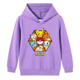 Children Pokemon Pikachu Hoodie Spring and Autumn Cotton Hooded Sweater
