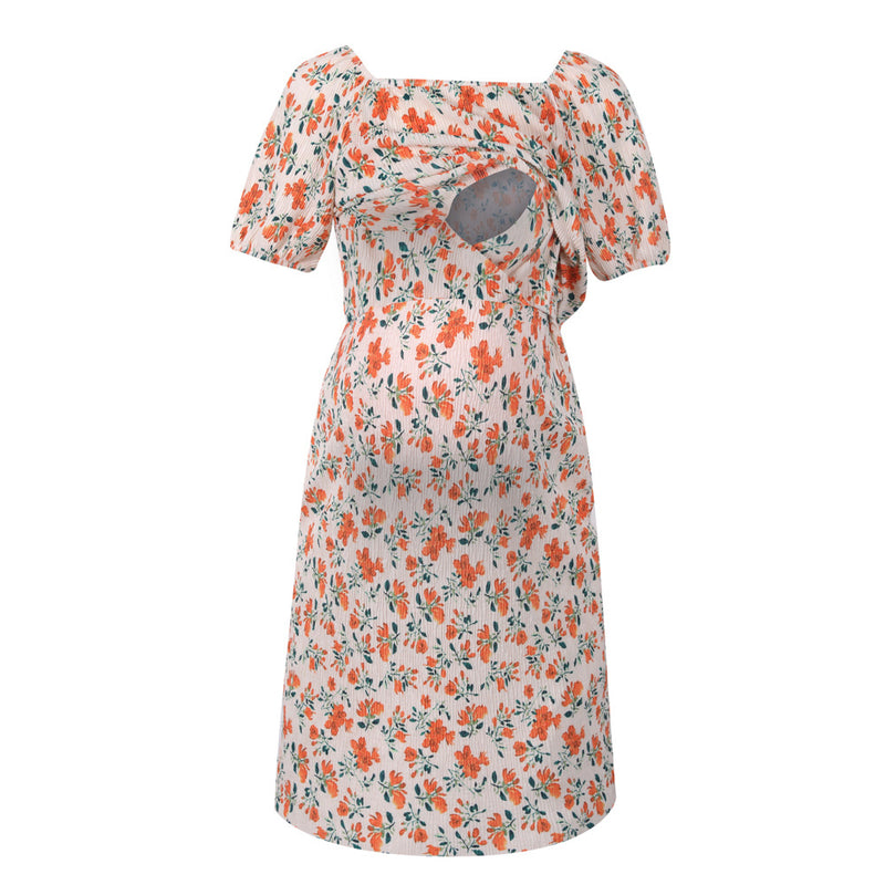 Maternity Clothes Dress Maternity Dress Short Sleeve Nursing Dress