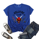 Hellfire Club Shirt Printed Top Short Sleeve Summer