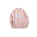 Mens Fall Outfits Vintage Tie-Dyed Alphabet Embroidery Knitwear Men 'S Couple Leisure Pullover Sweater