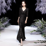 Olivia Wilde See Through Dress Fishtail Sequins Elegant Dress