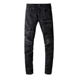 Amiri Jeans Casual Splash-Ink Painted Slim Jeans for Men