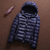 Women Winter Coats Puffer Jacket Down Coat Fall/Winter Lightweight Down Jacket Female Short Hood Winter Clothing Coat